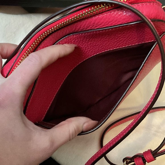 Coach NWT pebbled leather camera crossbody purse ELECTRIC PINK ⚡️ - Picture 11 of 15